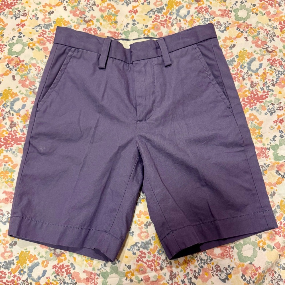 Crewcuts Boys Chino Purple Flat Front Shorts